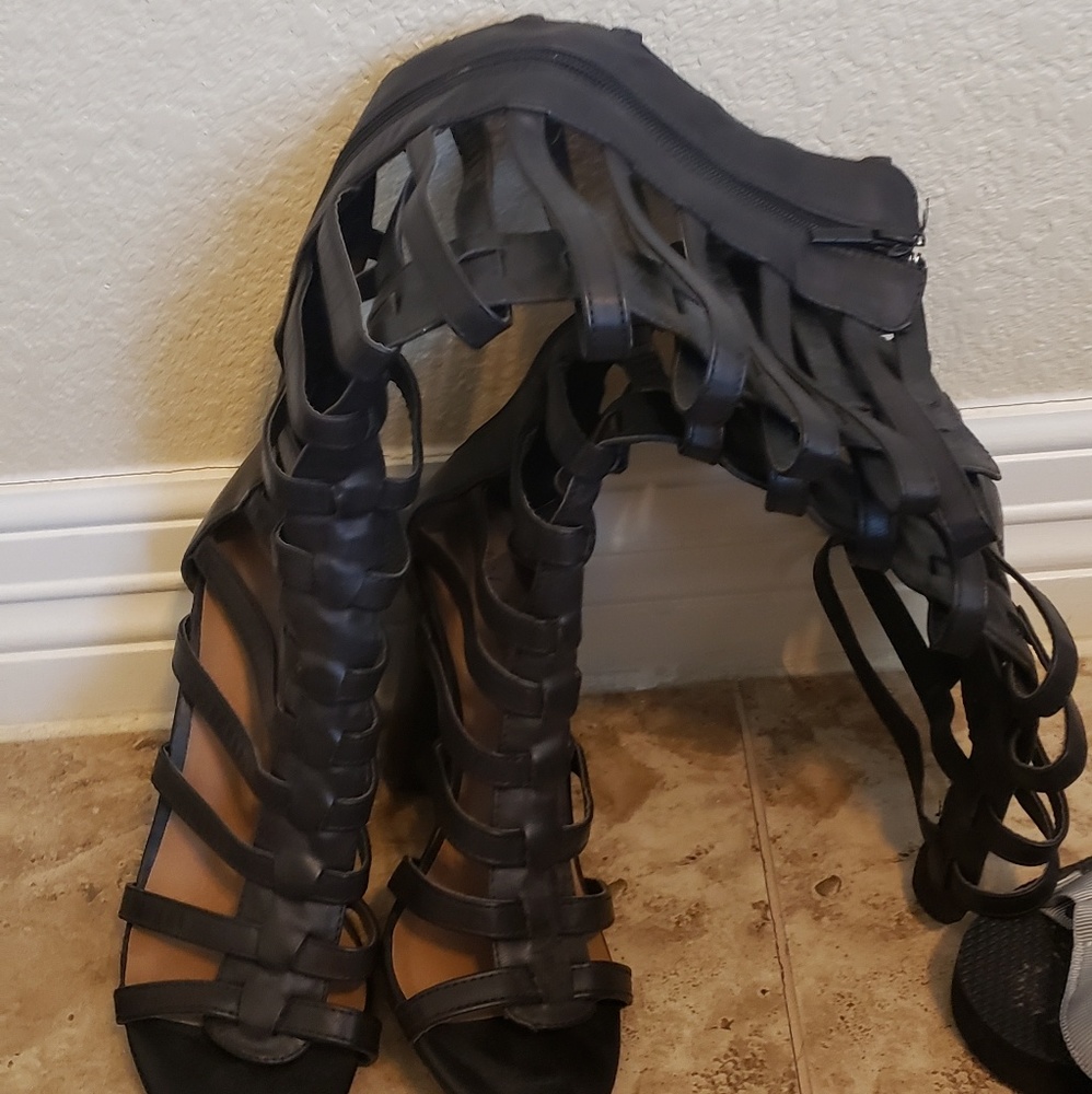 Strappy gladiator heels